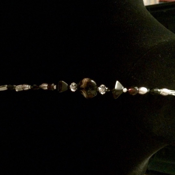 Black Onyx Necklace & Sterling Earring Set - Picture 5 of 5